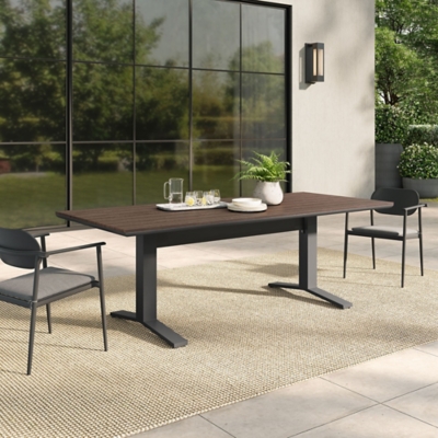 Modway Gavelston Outdoor Dining Table, Gray/Charcoal Gray