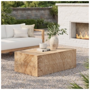 Modway Jordana Outdoor Coffee Table, Travertine