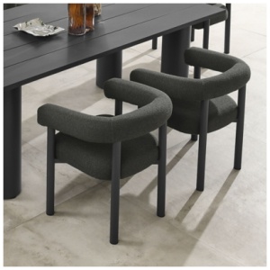 Modway Nautica Outdoor Dining Chair (Set of 2), Charcoal