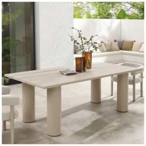 Modway Nautica Rectangular Outdoor Dining Table, Taupe