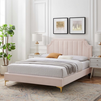 Modway Sienna Twin Platform Bed, Pink