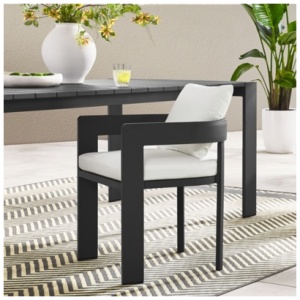 Modway Tahoe Outdoor Dining Chair, Gray/White