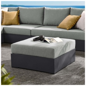 Modway Tahoe Outdoor Ottoman, Gray/Gray