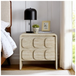 Modway Toscana 23" 2 Drawer Nightstand, Travertine