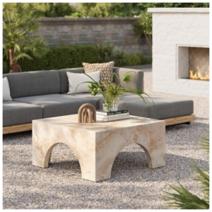 Modway Valen Outdoor Coffee Table, Honey