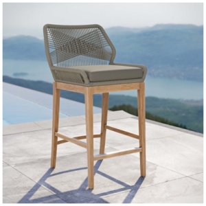 Modway Wellspring Outdoor Bar Stool, Greige