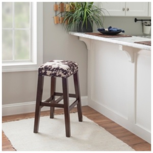 Monroe Bar Stool , Brown/White