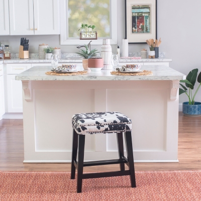 Monroe Counter Height Bar Stool , Black/White