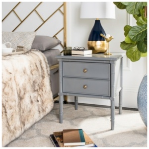 Niah 2 Drawer Nightstand, Gray