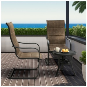 Nuu Garden Modular Side Table and 2 Chairs, Brown