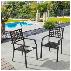 Nuu Garden Outdoor Dining Chair (Set of 2), Black