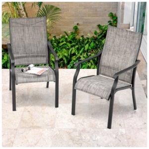 Nuu Garden Outdoor Dining Chairs (Set of 2), Gray