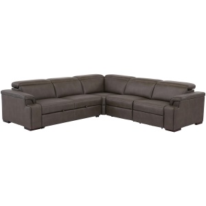 Orion 4-pc. Dual Power Media Sectional w/ Speaker Headrest