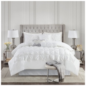 Piedmont 7 Piece Tufted King Comforter Set, White