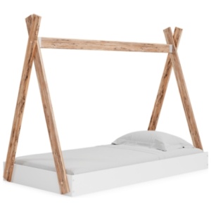 Piperton Twin Tent Complete Bed in Box, Two-tone Brown/White