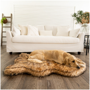 PupRug by Paw. com Faux Fur Orthopedic Dog Bed - Curve Sable Tan