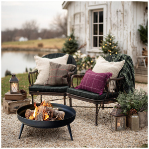 Raised Metal Fire Pit Bowl