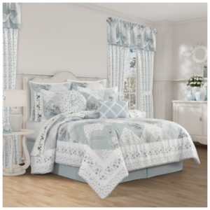 Royal Court Bungalow California King 4 Piece Comforter Set, Spa