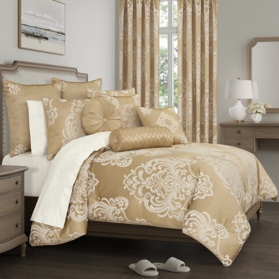 Royal Court Potenza 3 Piece King/California King Comforter Set, Gold
