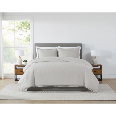 Royal Velvet Olivia 3-Piece King Duvet Set, Gray