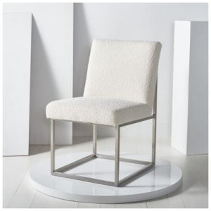 Safavieh Jenette Dining Chair, Ivory/Silver