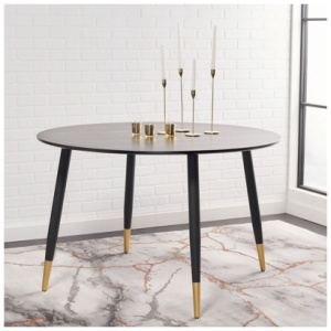 Safavieh Kamala Dining Table, Black/Gold
