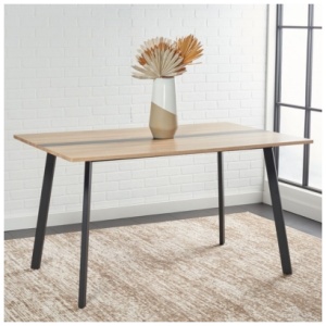 Safavieh Leith Dining Table, Natural/Black