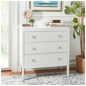 Safavieh Tegan 34" 3 Drawer Chest of Drawers, White
