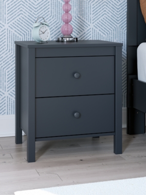 Simmenfort 21" 2 Drawer Nightstand, Navy Blue