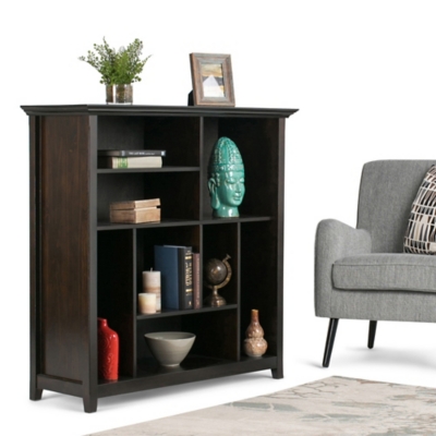 Simpli Home Amherst 44" Multi Cube Bookcase, Brown