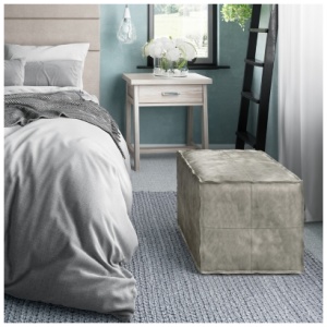 Simpli Home Brody Pouf, Gray