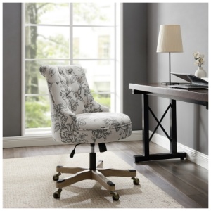 Sinclair Office Chair, White/Gray