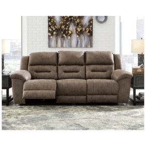Stoneland Manual Reclining Sofa, Fossil