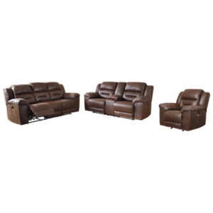 Stoneland Sofa, Loveseat and Recliner, Chocolate