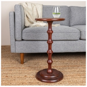 Storied Home Ergo Side Table, Dark Chestnut