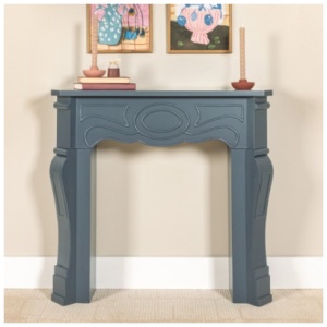 Storied Home Victorian 38" Decorative Fireplace Mantel, Blue