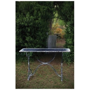 Storied Home Vintage Console Table, Grey