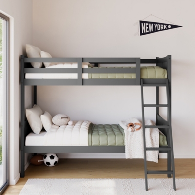 Storkcraft Caribou Twin-over-Twin Bunk Bed, Gray