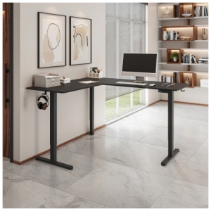 Techni Mobili 63" Standing Home Office Desk, Black