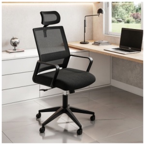 Techni Mobili Adjustable Home Office Desk Chair, Black