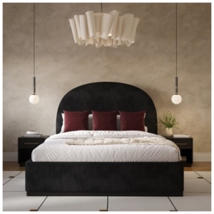 Tov Furniture Marlow 18" Nightstand, Black