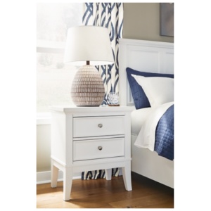 Trulani 25" 2 Drawer Nightstand, White