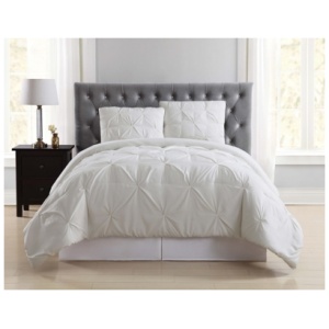 Truly Soft Pleated 2-Piece Twin XL Comforter Set, Ivory