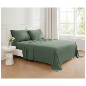 Truly Soft Solid 3-Piece Queen Sheet Set, Green