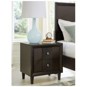 Urbantrack 23" 2 Drawer Nightstand, Dark Brown