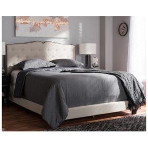 Vivienne Upholstered Bed, Beige