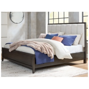 Westonfort King Upholstered Panel Bed, Espresso