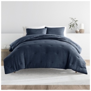 iEnjoy Home 3 Piece King/California King Comforter Set, Navy