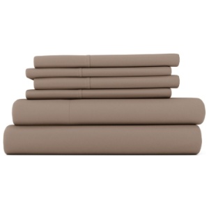 iEnjoy Home Luxury Ultra Soft Full Bed Sheet Set, Taupe