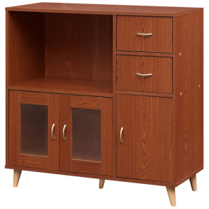 36 Inch Sideboard Buffet Cabinet with Open Compartment-Brown